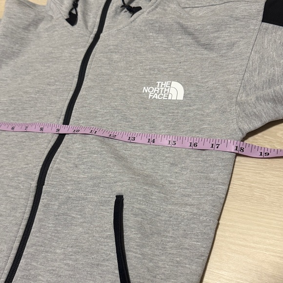 The North Face Light Gray and Black Zip-Up Hoodie - Picture 5 of 7